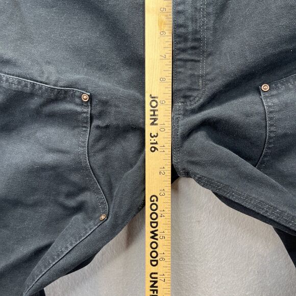 Carhartt EB136 Washed Duck Double Front Work Dungaree Pants Size 36x36 Black - Picture 12 of 16